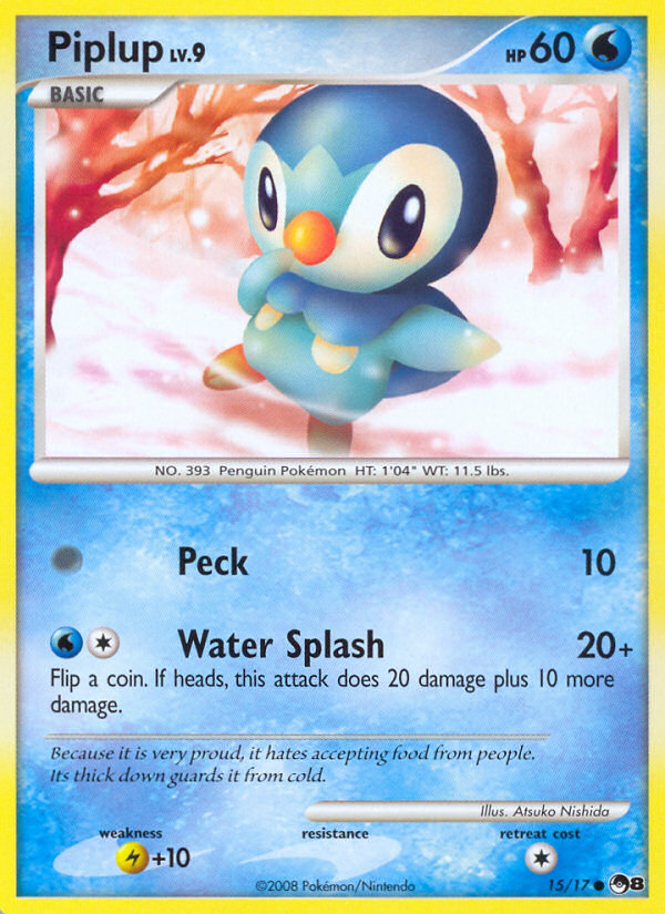 POP Series 8 Non - Holo Piplup #15